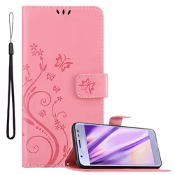 Cadorabo Flower Case for Samsung Galaxy J3 2017 Cover Book Wallet Protection PU Leather Flip Magnetic Etui - FLORAL ROSA, Sam ...