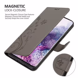 Cadorabo Flower Case for Samsung Galaxy S20 PLUS Cover Book Wallet Protection PU Leather Flip Etui magnetic closure