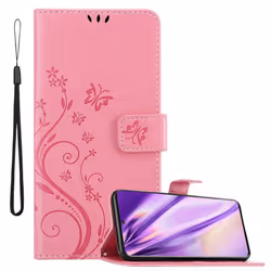 Cadorabo Flower Case for Samsung Galaxy S20 PLUS Cover Book Wallet Protection PU Leather Flip Magnetic Etui - FLORAL ROSA, Sa ...