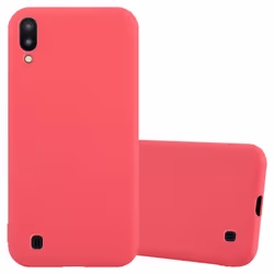 Cadorabo Case for Samsung Galaxy A10 / M10 Cover Protection TPU Silicone Gel Back case - CANDY ROT, Samsung Galaxy M10