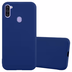 Cadorabo Case for Samsung Galaxy A11 / M11 Cover Protection TPU Silicone Gel Back case - CANDY DUNKEL BLAU, Samsung Galaxy A1 ...