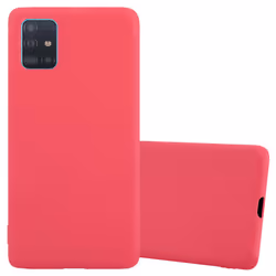 Cadorabo Case for Samsung Galaxy A51 5G Cover Protection TPU Silicone Gel Back case - CANDY ROT, Samsung Galaxy A51 5G