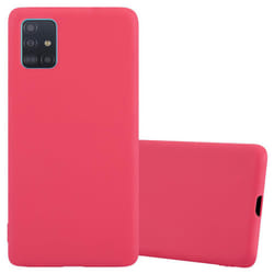 Cadorabo Case for Samsung Galaxy A51 5G Cover Protection TPU Silicone Gel Back case - CANDY ROT, Samsung Galaxy A51 5G