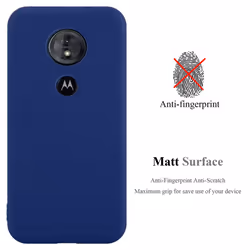 Cadorabo Case for Motorola MOTO E5 / G6 PLAY Cover Protection TPU Silicone Gel Back case - CANDY DUNKEL BLAU, Motorola Moto E5  /  G6 Play
