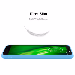 Cadorabo Case for Motorola MOTO E5 / G6 PLAY Cover Protection TPU Silicone Gel Back case - CANDY BLAU, Motorola Moto E5  /  G6 Play