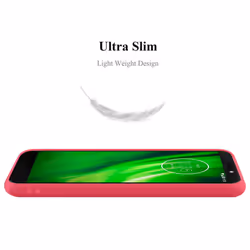 Cadorabo Case for Motorola MOTO E5 / G6 PLAY Cover Protection TPU Silicone Gel Back case - CANDY ROT, Motorola Moto E5  /  G6 Play
