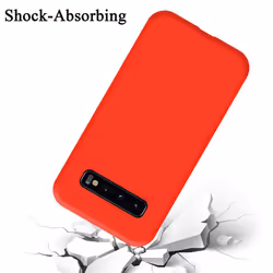 Cadorabo Case for Samsung Galaxy S10 4G Cover Protection TPU Silicone Gel - LIQUID ROT, Samsung Galaxy S10