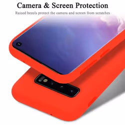 Cadorabo Case for Samsung Galaxy S10 4G Cover Protection TPU Silicone Gel - LIQUID ROT, Samsung Galaxy S10