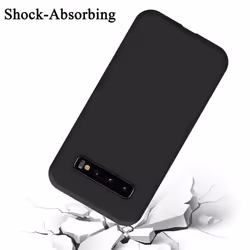 Cadorabo Case for Samsung Galaxy S10 4G Cover Protection TPU Silicone Gel - LIQUID SCHWARZ, Samsung Galaxy S10