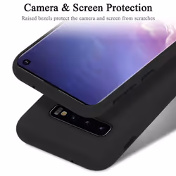 Cadorabo Case for Samsung Galaxy S10 4G Cover Protection TPU Silicone Gel - LIQUID SCHWARZ, Samsung Galaxy S10