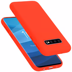 Cadorabo Case for Samsung Galaxy S10 PLUS Cover Protection TPU Silicone Gel - LIQUID ROT, Samsung Galaxy S10 PLUS