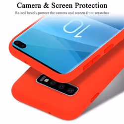 Cadorabo Case for Samsung Galaxy S10 PLUS Cover Protection TPU Silicone Gel - LIQUID ROT, Samsung Galaxy S10 PLUS