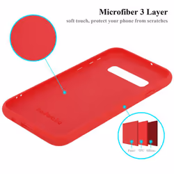 Cadorabo Case for Samsung Galaxy S10 PLUS Cover Protection TPU Silicone Gel - LIQUID ROT, Samsung Galaxy S10 PLUS