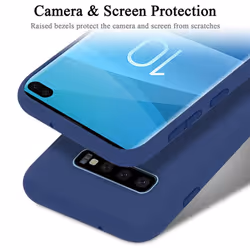 Cadorabo Case for Samsung Galaxy S10 PLUS Cover Protection TPU Silicone Gel - LIQUID BLAU, Samsung Galaxy S10 PLUS