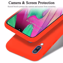 Cadorabo Case for Samsung Galaxy A40 Cover Protection TPU Silicone Gel - LIQUID RED