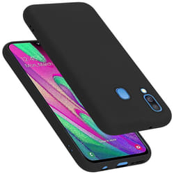 Cadorabo Case for Samsung Galaxy A40 Cover Protection TPU Silicone Gel - LIQUID BLACK