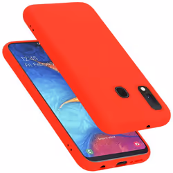Cadorabo Case for Samsung Galaxy A10e / A20e Cover Protection TPU Silicone Gel - LIQUID ROT, Samsung Galaxy A20E