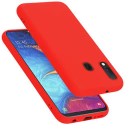 Cadorabo Case for Samsung Galaxy A10e / A20e Cover Protection TPU Silicone Gel - LIQUID ROT, Samsung Galaxy A20E