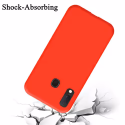 Cadorabo Case for Samsung Galaxy A10e / A20e Cover Protection TPU Silicone Gel - LIQUID ROT, Samsung Galaxy A20E