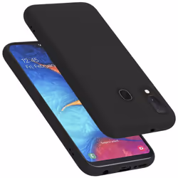 Cadorabo Case for Samsung Galaxy A10e / A20e Cover Protection TPU Silicone Gel - LIQUID SCHWARZ, Samsung Galaxy A20E