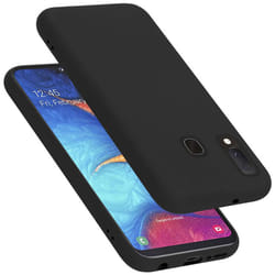Cadorabo Case for Samsung Galaxy A10e / A20e Cover Protection TPU Silicone Gel - LIQUID SCHWARZ, Samsung Galaxy A20E