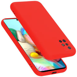 Cadorabo Case for Samsung Galaxy A51 4G / M40s Cover Protection TPU Silicone Gel - LIQUID ROT, Samsung Galaxy A51