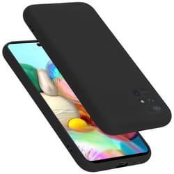 Cadorabo Case for Samsung Galaxy A51 4G / M40s Cover Protection TPU Silicone Gel - LIQUID SCHWARZ, Samsung Galaxy A51