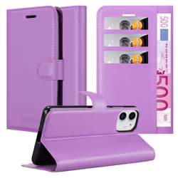 Cadorabo Case for Apple iPhone 12 MINI Cover Book Wallet Protection PU Leather Etui magnetic closure card slot - PASTEL PURPL ...