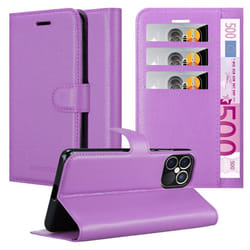 Cadorabo Case for Apple iPhone 12 PRO MAX Cover Book Wallet Protection PU Leather Etui magnetic closure card slot - PASTEL PURPLE