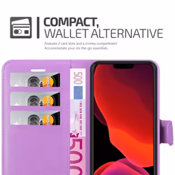 Cadorabo Case for Apple iPhone 12 PRO MAX Cover Book Wallet Protection PU Leather Etui magnetic closure card slot - PASTEL PURPLE