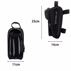 Cadorabo 7 inch Mobile Phone Bike Bag Frame bag with mobile phone holder for mobile phones up to 7 inch Waterproof with touchscreen sun visor