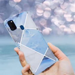 Cadorabo Case for Huawei P20 LITE 2018 / NOVA 3E TPU Silicone Cover Protection - Blue white gray marble No.2