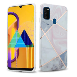 Cadorabo Case for Huawei P20 LITE 2018 / NOVA 3E TPU Silicone Cover Protection - Pink white gold marble No.9