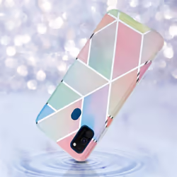 Cadorabo Case for Huawei P20 LITE 2018 / NOVA 3E TPU Silicone Cover Protection - Rainbow marble No.11