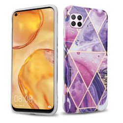 Cadorabo Case for Huawei NOVA 6 SE / P40 LITE / NOVA 7i TPU Silicone Cover Protection - Purple wave marble No.14
