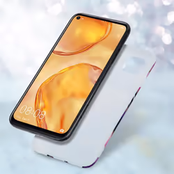 Cadorabo Case for Huawei NOVA 6 SE / P40 LITE / NOVA 7i TPU Silicone Cover Protection - Purple wave marble No.14