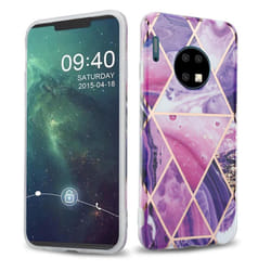 Cadorabo Case for Huawei MATE 30 TPU Silicone Cover Protection - Purple wave marble No.14