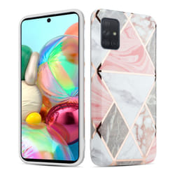 Cadorabo Case for Samsung Galaxy A51 5G TPU Silicone Cover Protection - Pink grau weiÃ Marmor No.10, Samsung Galaxy A51 5G