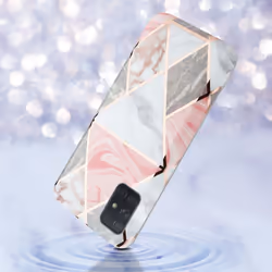 Cadorabo Case for Samsung Galaxy A51 5G TPU Silicone Cover Protection - Pink grau weiÃ Marmor No.10, Samsung Galaxy A51 5G