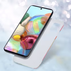 Cadorabo Case for Samsung Galaxy A71 5G TPU Silicone Cover Protection - Regenbogen Marmor No.11, Samsung Galaxy A71 5G