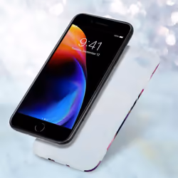 Cadorabo Case for Apple iPhone 7 / 7S / 8 / SE 2020 TPU Silicone Cover Protection - Purple wave marble No.14