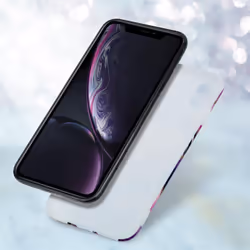 Cadorabo Case for Apple iPhone XR TPU Silicone Cover Protection - Purple wave marble No.14