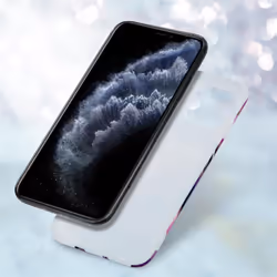 Cadorabo Case for Apple iPhone 11 PRO TPU Silicone Cover Protection - Purple wave marble No.14