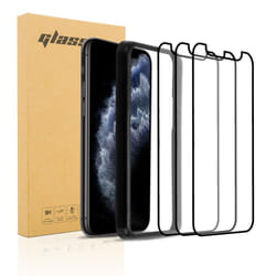 Cadorabo 3x Tempered Glass for Apple iPhone 11 Screen Protection Protection Film with installation aid Display Saver