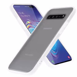 Cadorabo Case for Samsung Galaxy S10 4G Cover Matt Protection Hard Case Shockproof hard case TPU - Frosted Transparent