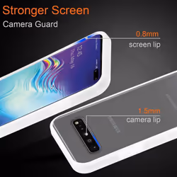 Cadorabo Case for Samsung Galaxy S10 4G Cover Matt Protection Hard Case Shockproof hard case TPU - Frosted Transparent