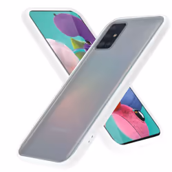 Cadorabo Case for Samsung Galaxy A51 4G / M40s Cover Matt Protection Hard Case Shockproof hard case TPU - Frosted Transparent