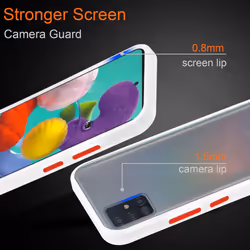 Cadorabo Case for Samsung Galaxy A51 4G / M40s Cover Matt Protection Hard Case Shockproof hard case TPU - Frosted Transparent