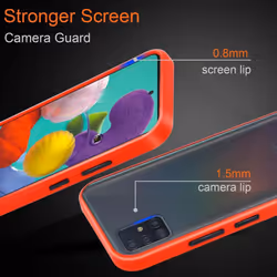 Cadorabo Case for Samsung Galaxy A51 5G Cover Matt Protection Hard Case Shockproof hard case TPU - Frosted Red - Black Keys