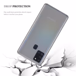 Cadorabo Case for Samsung Galaxy A21s Cover Transparent Protection TPU Silicone Gel